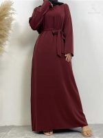 Abaya bordeaux fluide, parfaite pour toutes occasions