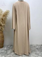 Abaya tendance champagne, idéal pour un look sophistiqué