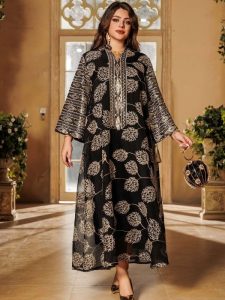 Abaya Dubai Al-Sabaa en tissu fluide et léger