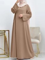 Abaya ample beige sable style Dubai