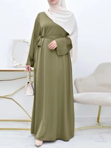 Abaya ample vert olive style Dubai