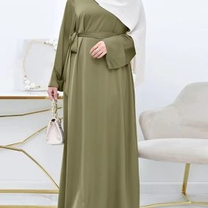 Abaya ample vert olive style Dubai