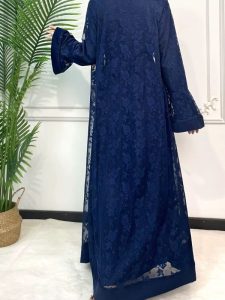 Abaya Dubai en bleu saphir, style et confort réunis