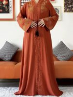 Abaya Dubai en cuivre, élégance et raffinement