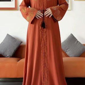 Abaya Dubai en cuivre, élégance et raffinement