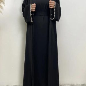 Abaya noire style Dubaï pour femmes