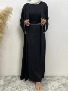 Abaya noire chic pour occasions spéciales