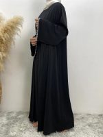 Abaya noire légère et confortable
