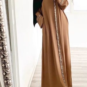 Abaya urbaine camel doré style Dubai