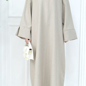 Abaya femme Dubaï en tissu taro élégant