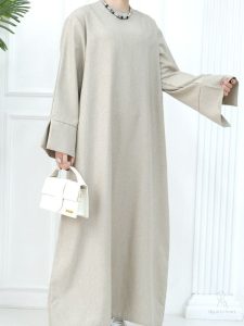Abaya chic pour femme, couleur taro, style Dubaï