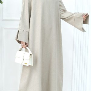 Abaya chic pour femme, couleur taro, style Dubaï