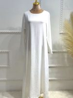 Abaya moderne blanche pour femme élégante
