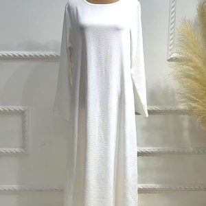 Abaya moderne blanche pour femme élégante