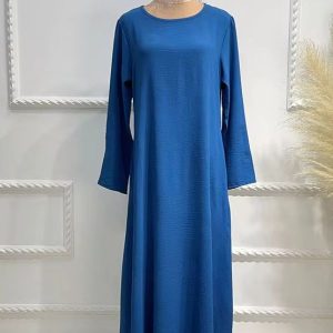 Abaya moderne femme bleu brouillard