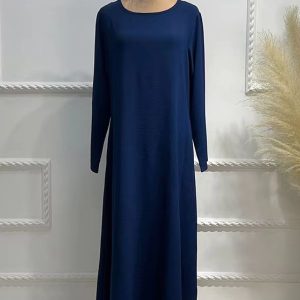 Abaya moderne femme bleu marine élégante