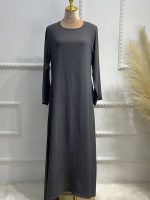 Abaya femme moderne en gris foncé