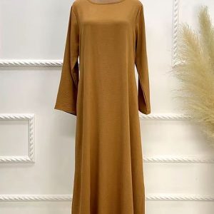 Abaya moderne kaki pour femme élégante