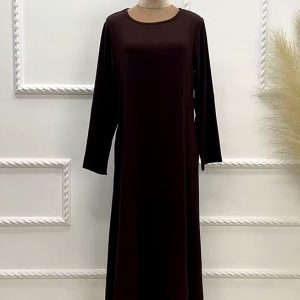 Abaya moderne femme marron foncé élégante et chic