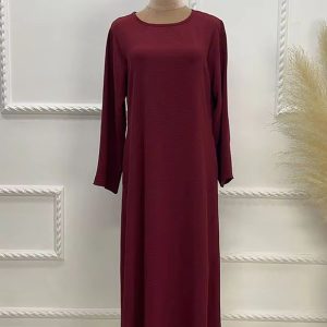 Abaya moderne pour femme en couleur pourpre