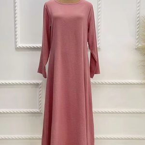 Abaya moderne rose pour femme élégante