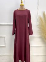 Abaya moderne femme en rose foncé