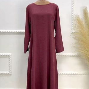 Abaya moderne femme en rose foncé