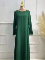Abaya moderne femme vert foncé élégante et raffinée