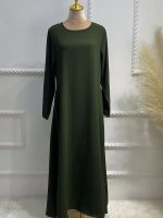 Abaya femme moderne en vert forêt