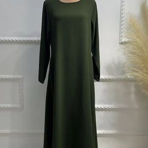 Abaya femme moderne en vert forêt