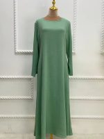 Abaya moderne pour femme en vert menthe