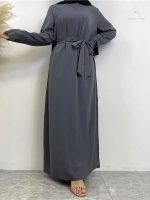 Abaya grise légère, idéale pour les journées ensoleillées