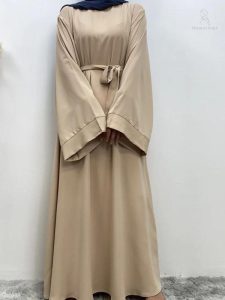 Kimono beige crème, style abaya chic et confortable