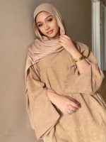 Abaya kimono beige Inès élégante et moderne