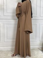 Kimono abaya en beige sable, idéal pour l'été