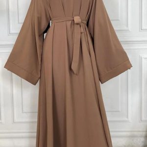 Abaya kimono Café Clair en tissu léger et élégant