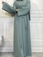Abaya kimono chic en bleu