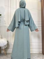 Kimono fluide bleu azur pour femmes