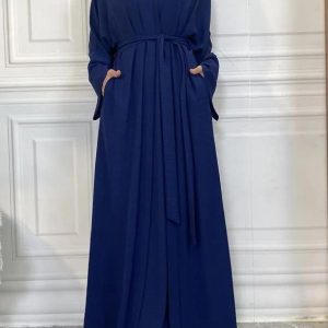 Kimono bleu marine léger pour un style raffiné