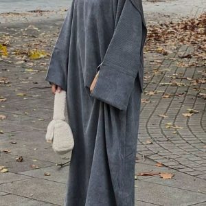 Abaya kimono gris Nélya