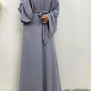 Abaya kimono Gris Perle