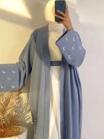 Abaya Kimono Luna en bleu ciel