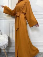 Kimono abaya ocre, parfait pour toutes occasions