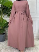 Abaya kimono "Rose" élégante et moderne