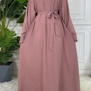 Abaya kimono "Rose" élégante et moderne