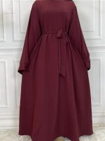 Vêtement traditionnel abaya kimono couleur grenat