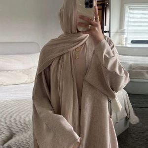 Abaya kimono sable épuré