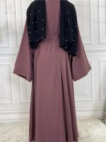 Abaya kimono Violet, confort et élégance réunis