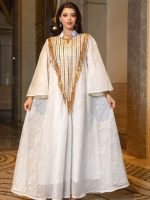 Vêtement de mariage blanc, style abaya