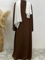 Abaya marron chocolat, confort et élégance réunis